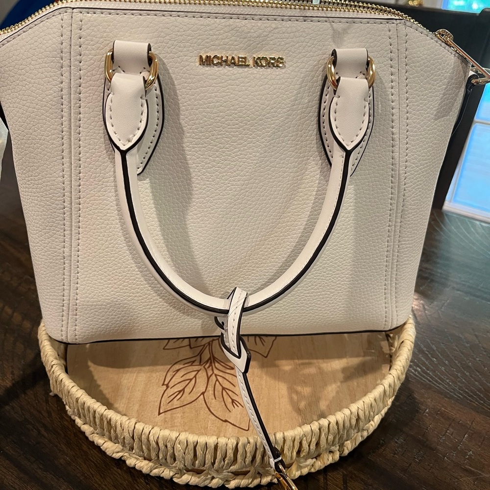 Michael Kors Cream Satchel Bag